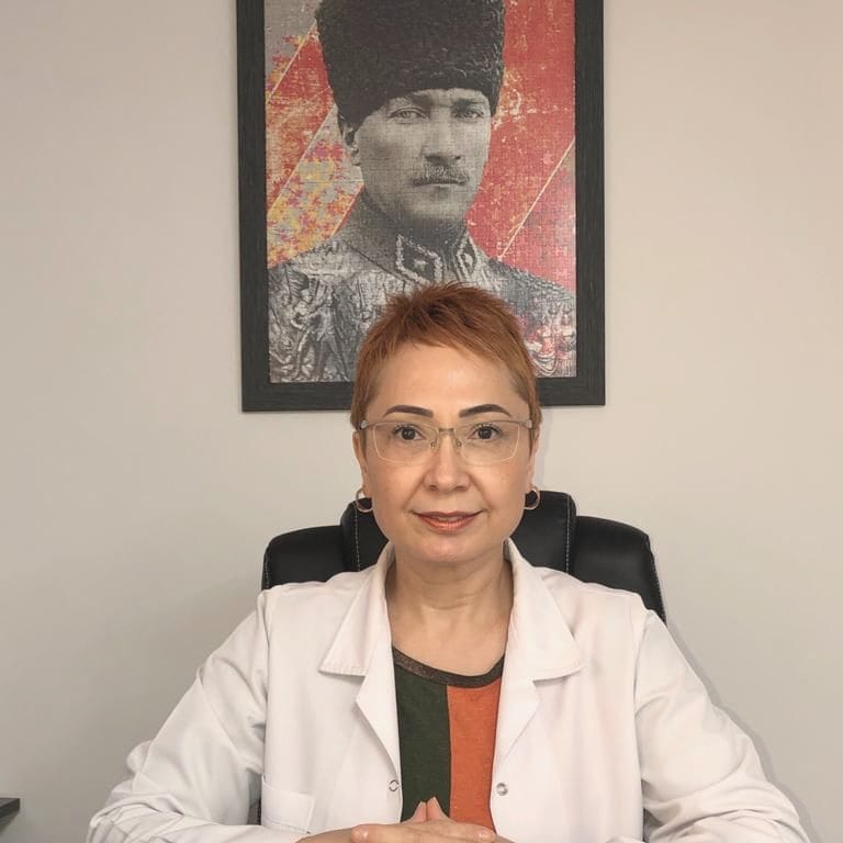 Dentist Ayşegül Sivrikaya at her clinic